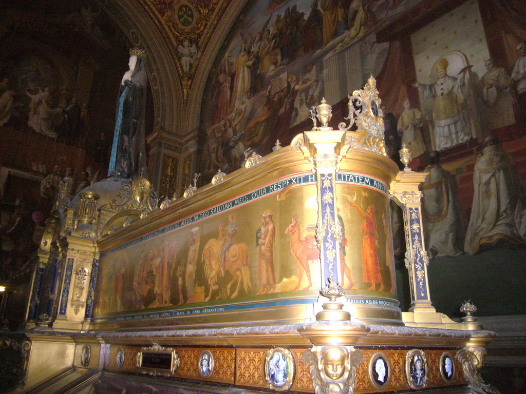 Showcase with books given to Pius IX, in the Room of The Immaculate Conception at the Vatican Museums