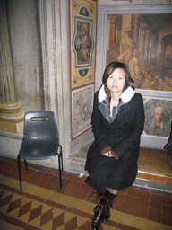 Miaomiao in one of the Raphael Rooms at the Vatican Museums