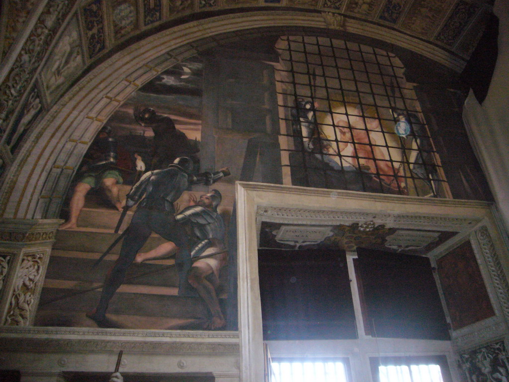 Fresco `Deliverance of Saint Peter` in the Raphael Rooms at the Vatican Museums