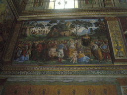 Fresco `The Sermon on the Mount` on the north wall of the Sistine Chapel at the Vatican Museums