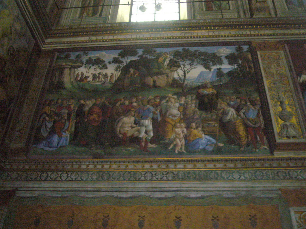 Fresco `The Sermon on the Mount` on the north wall of the Sistine Chapel at the Vatican Museums