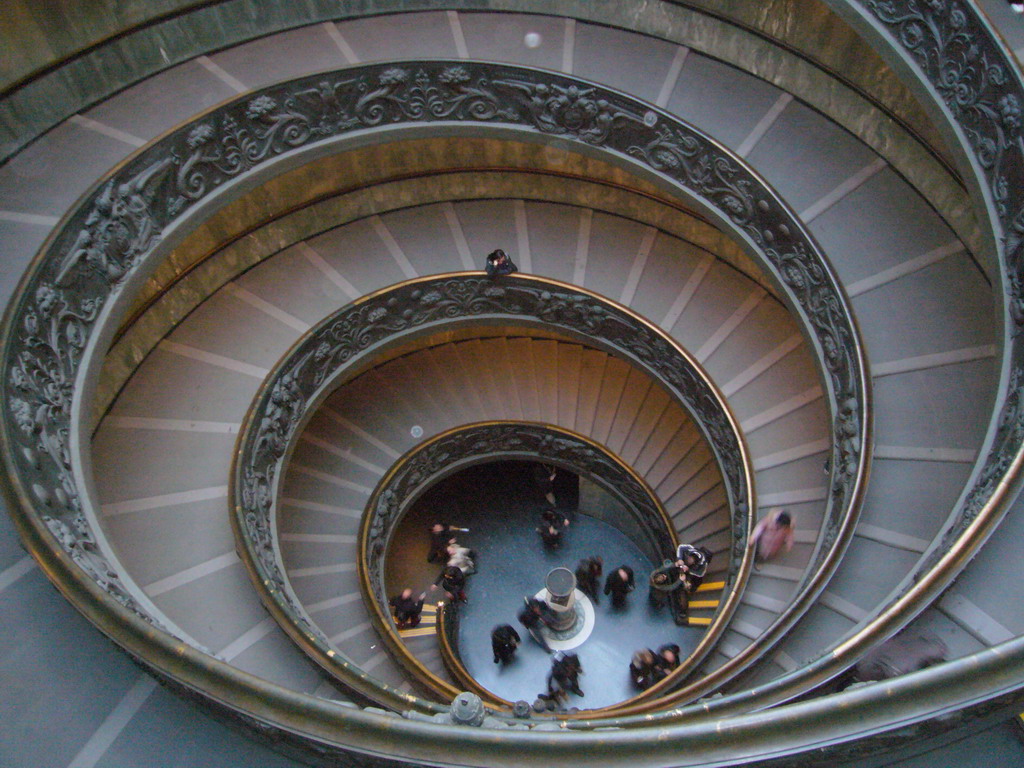 The staircase of the Vatican Museums