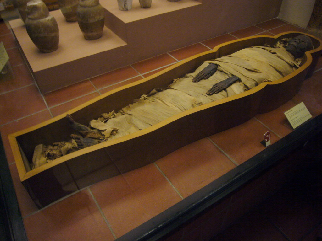 Egyptian mummy in the Egyptian Museum at the Vatican Museums