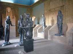 Egyptian statues in the Egyptian Museum at the Vatican Museums