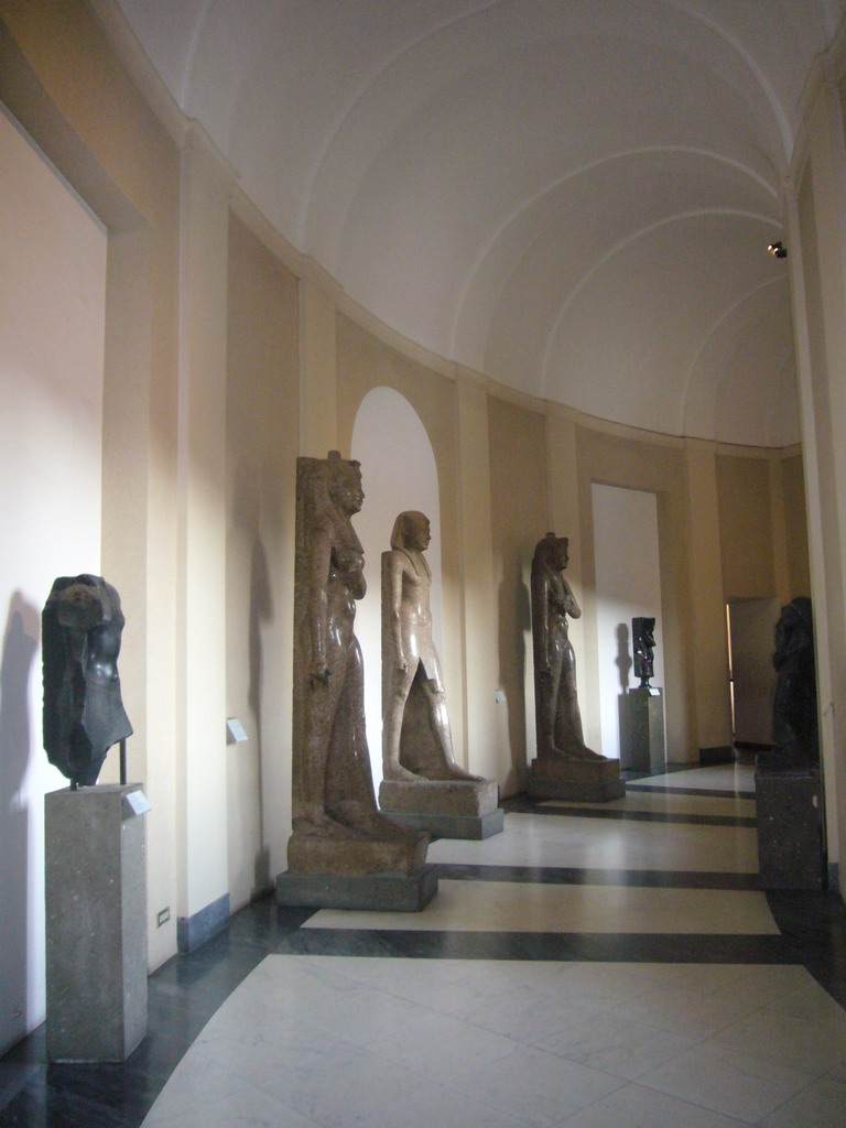 Egyptian statues in the Egyptian Museum at the Vatican Museums