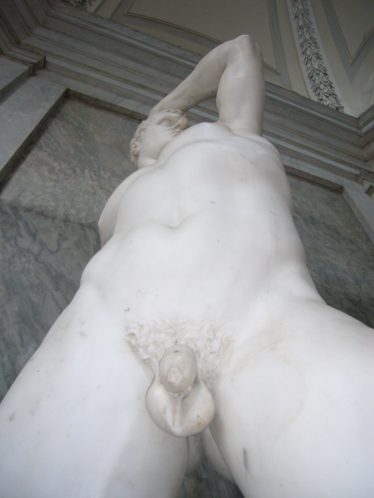 Statue at the Cortile Ottagono square at the Vatican Museums