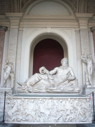 Sarcophagus at the Cortile Ottagono square at the Vatican Museums