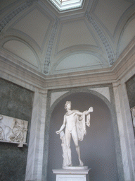 The statue `Apollo Belvedere` at the Cortile Ottagono square at the Vatican Museums