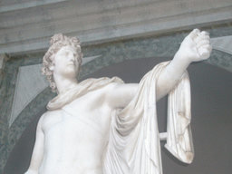 The statue `Apollo Belvedere` at the Cortile Ottagono square at the Vatican Museums