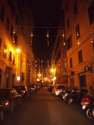 The Via dei Banchi Vecchi, at New Year`s Eve