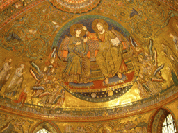Apse mosaic `Coronation of the Virgin` in the Basilica di Santa Maria Maggiore church