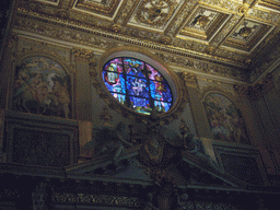Stained glass window in the Basilica di Santa Maria Maggiore church