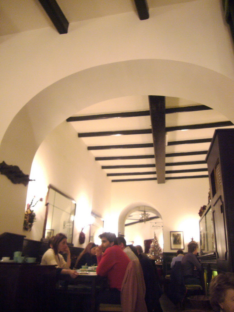 Inside Babington`s Tea Rooms at the Piazza di Spagna