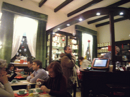 Inside Babington`s Tea Rooms at the Piazza di Spagna