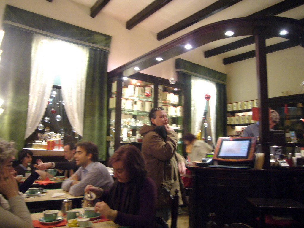 Inside Babington`s Tea Rooms at the Piazza di Spagna