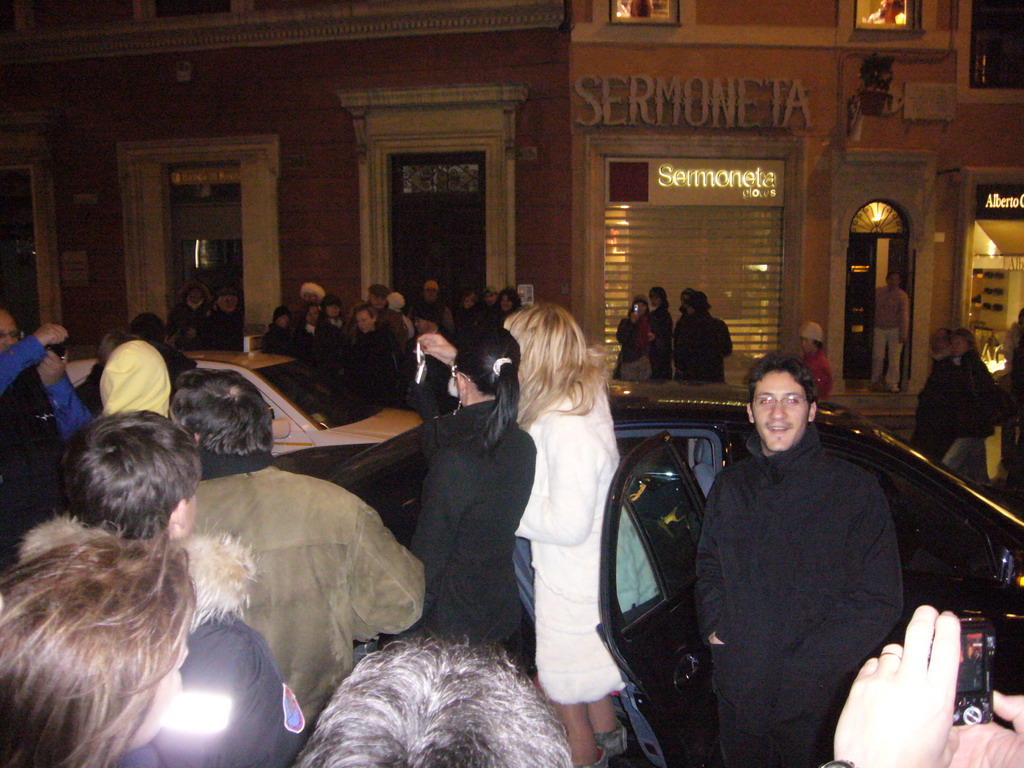 The actress Valeria Marini at the Piazza di Spagna