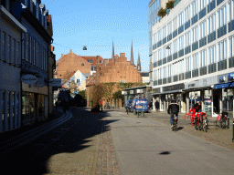 The Algade street with the AOF Roskilde building