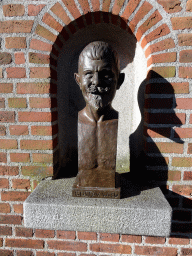 Bust of Gustav Wied at the northeast corner of the garden of the Roskilde Palace