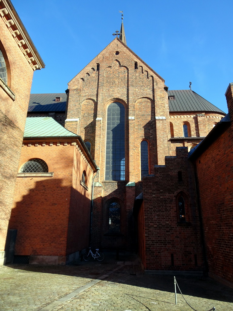 The south side of the Roskilde Cathedral at the Fondens Bro street
