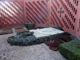 Gravestone of the tomb of King Frederik IX and Queen Ingrid at the northwest side of the Roskilde Cathedral