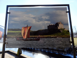 Photograph of the `Sea Stallion of Glendalough` viking ship at Duart Castle in 2008, at the Boat Trip Meeting Point at the Museum Island of the Viking Ship Museum