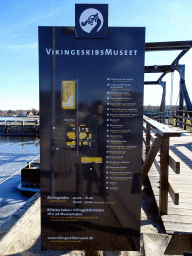 Map of the Viking Ship Museum, in front of the drawbridge at the Museum Harbour