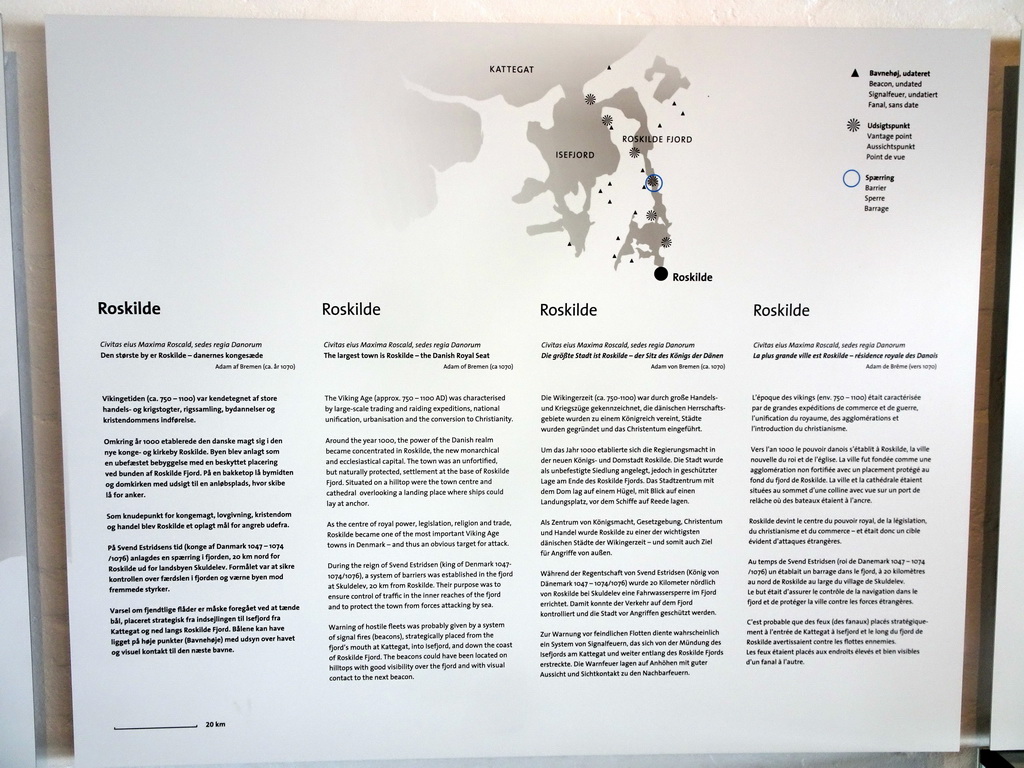 Information on Roskilde in the Middle Ages, at the Upper Floor of the Viking Ship Museum
