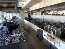 The five Skuldelev viking ships at the Viking Ship Hall at the Middle Floor of the Viking Ship Museum
