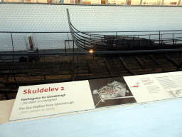 The Skuldelev 2 and 6 viking ships at the Viking Ship Hall at the Middle Floor of the Viking Ship Museum, with explanation