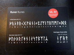 Information on runes at the Viking Ship Hall at the Middle Floor of the Viking Ship Museum