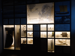 Items related to sailing routes and trading goods, at the Middle Floor of the Viking Ship Museum, with explanation