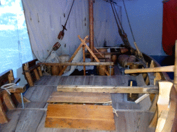 Viking ship at the `Climb Aboard` exhibition at the Middle Floor of the Viking Ship Museum