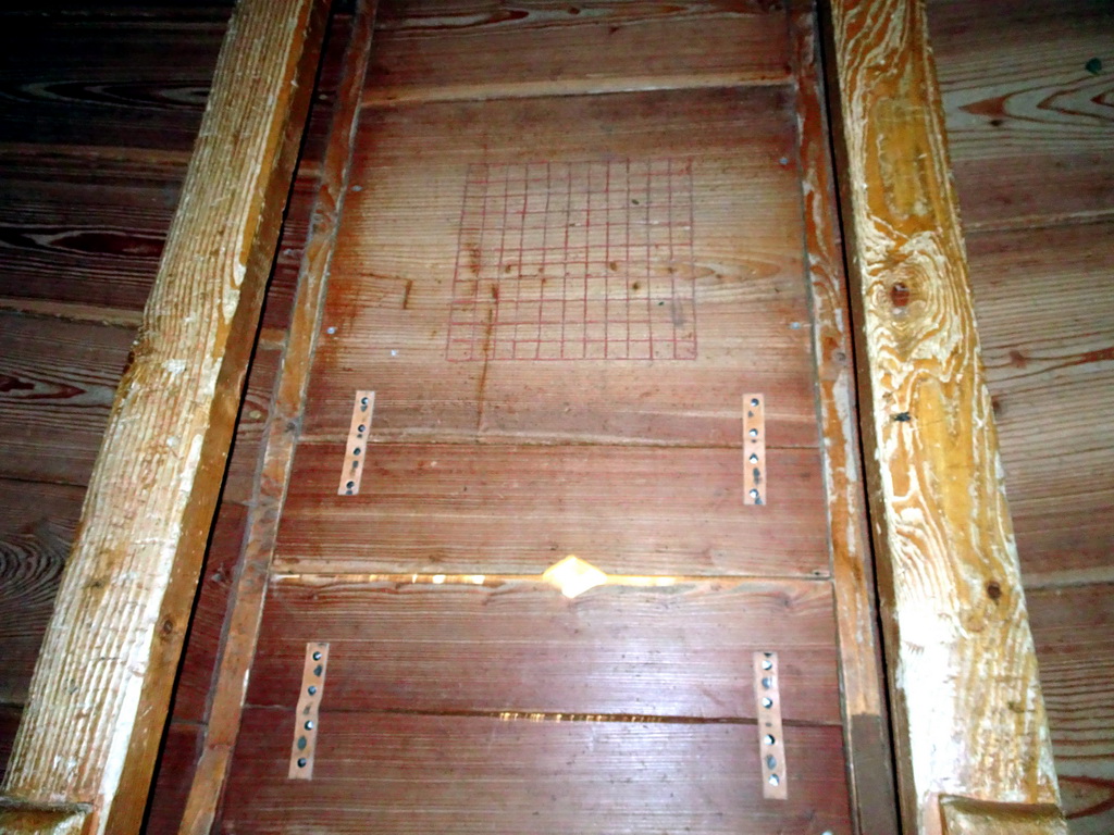 Chessboard on the deck of a viking ship at the `Climb Aboard` exhibition at the Middle Floor of the Viking Ship Museum