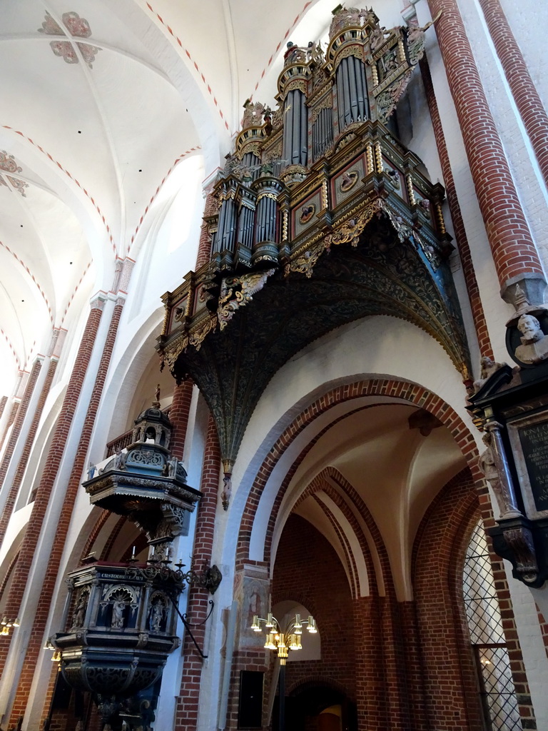 The Raphaelis Organ and the pulpit of the Roskilde Cathedral