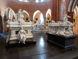 The chancel of the Roskilde Cathedral, with the tombs of Queen Louise, King Christian V, Duke Christopher and King Frederik IV