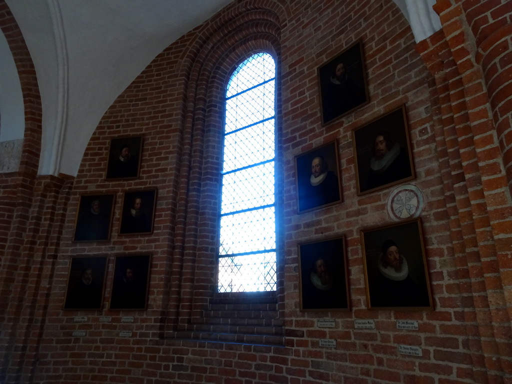 Portraits of bishops at the ambulatory of the Roskilde Cathedral