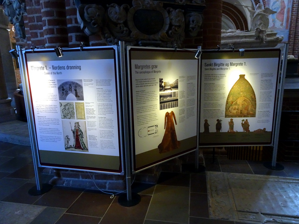 Information on the tomb of Queen Margrete I at the Roskilde Cathedral