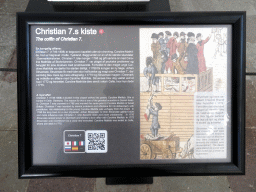 Explanation on the tomb of King Christian VII at Frederik V`s Chapel at the Roskilde Cathedral