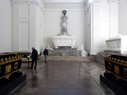The tomb of King Frederik V at Frederik V`s Chapel at the Roskilde Cathedral