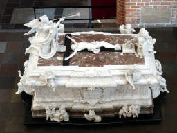 The tomb of Queen Louise at the chancel of the Roskilde Cathedral, viewed from the upper floor