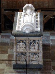 The tomb of Queen Margrete I at the choir of the Roskilde Cathedral, viewed from the upper floor