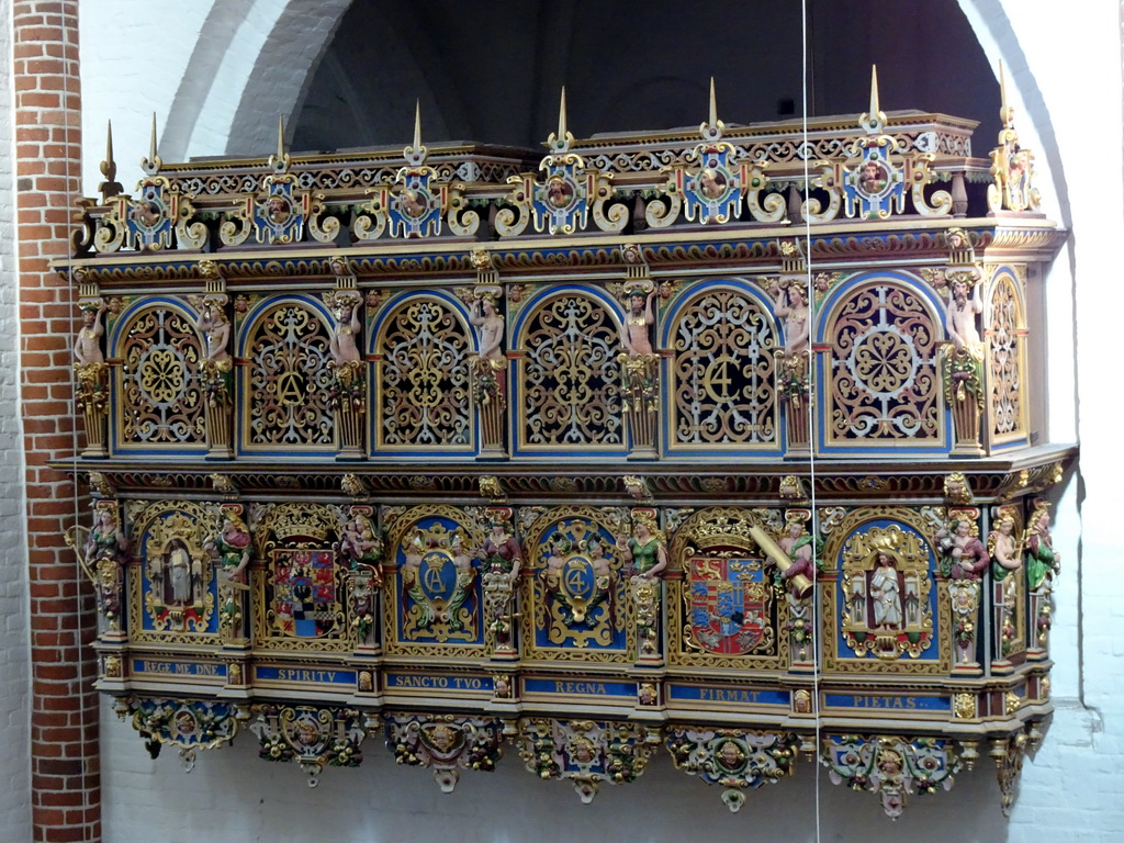 Christian IV`s private box at the Roskilde Cathedral, viewed from the upper floor