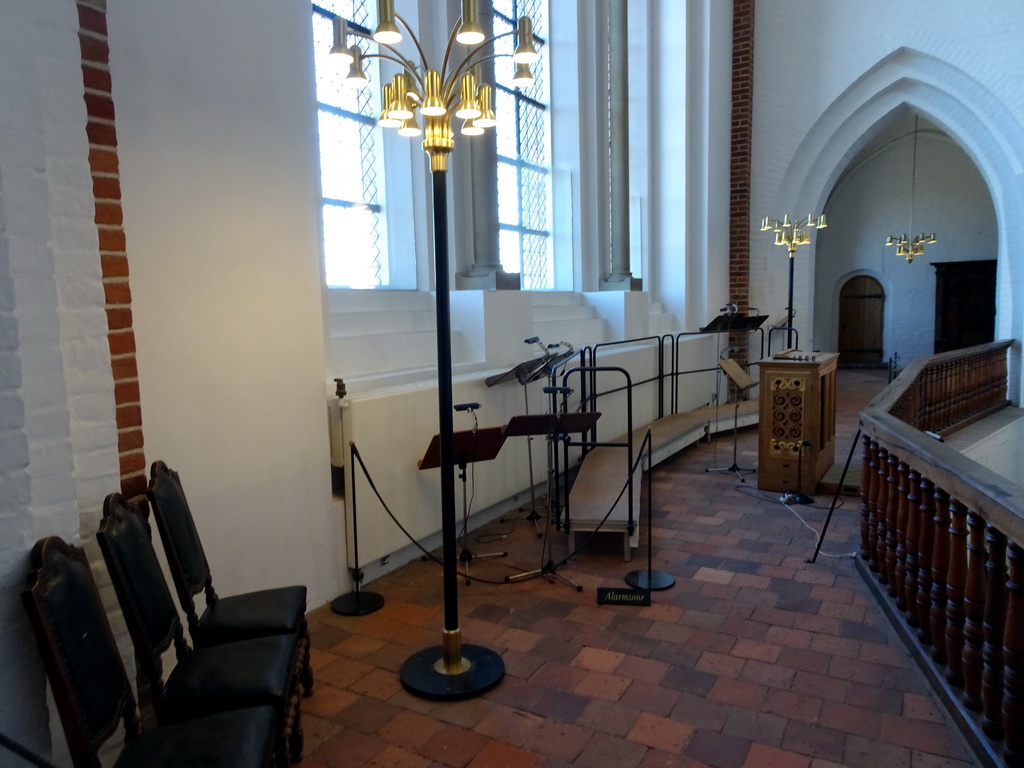 The west side of the upper floor of the Roskilde Cathedral