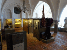Interior of the Roskilde Cathedral Museum at the upper floor of the Roskilde Cathedral