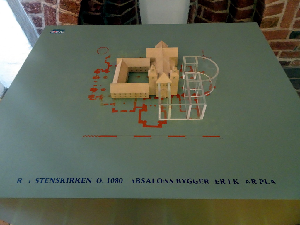Scale model of the predecessor of the Roskilde Cathedral at 1080, at the Roskilde Cathedral Museum at the upper floor of the Roskilde Cathedral