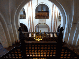 The nave of the Roskilde Cathedral, viewed from the staircase to the Roskilde Cathedral Museum at the south side of the upper floor