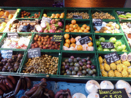 Exotic fruits in a market stall in the Markthal building