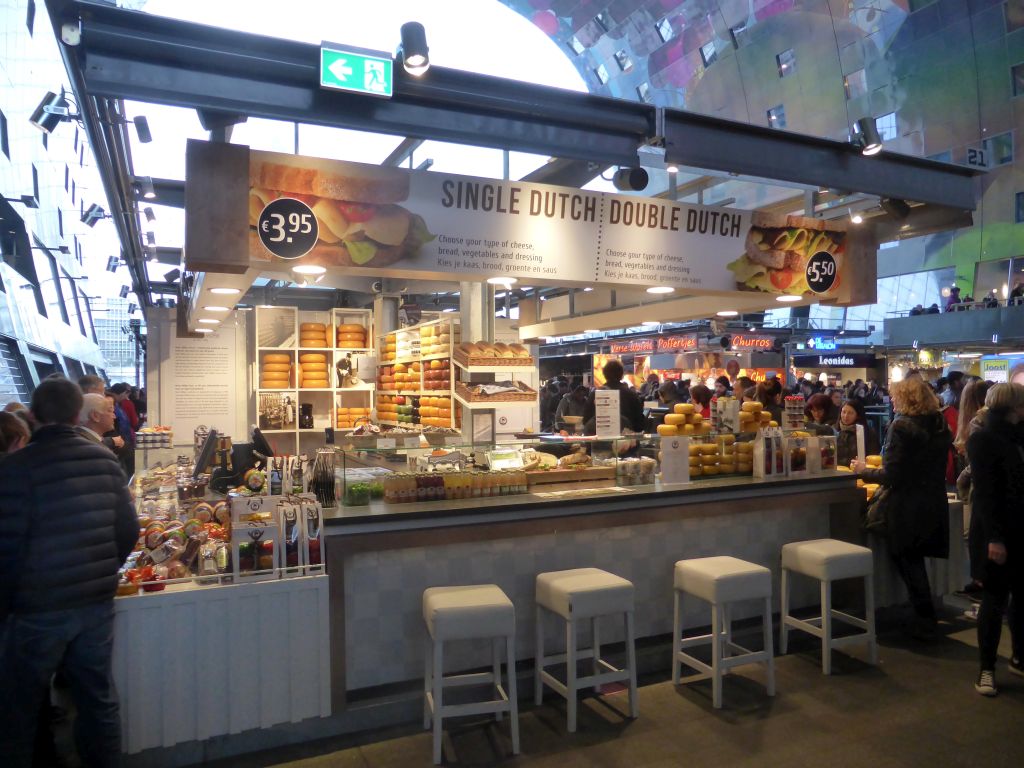 Dutch sandwich shop in the Markthal building