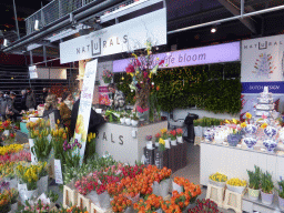 Flowers at a market stall in the Markthal building