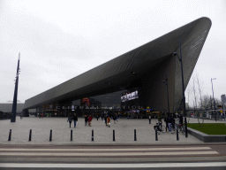 Front of the Rotterdam Central Railway Station at the Weena street